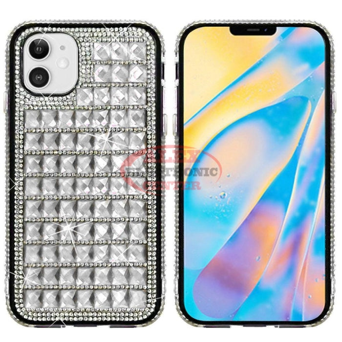 Case 3D Bling Diamonds Rhinestone Iphone 12 (6.1) / White
