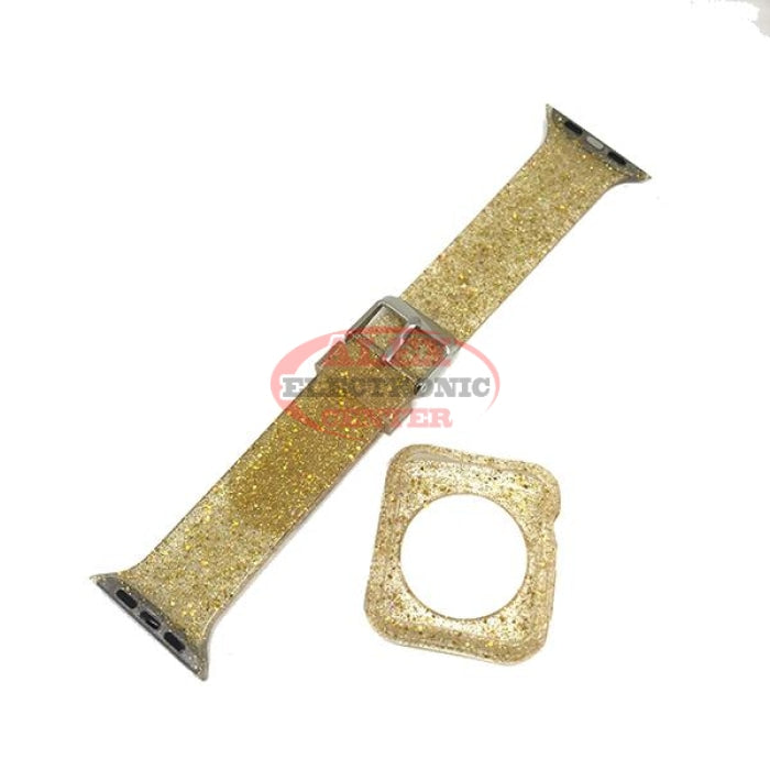 Iwatch Silicone With Glitter Bands 38/40 / Gold Accessories