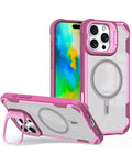 Magnetic with Camera Lens Protective Stand Holder Clear Case