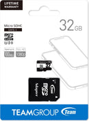 Team 32GB microSDHC UHS-I/U1 Class 10 Memory Card with Adapter