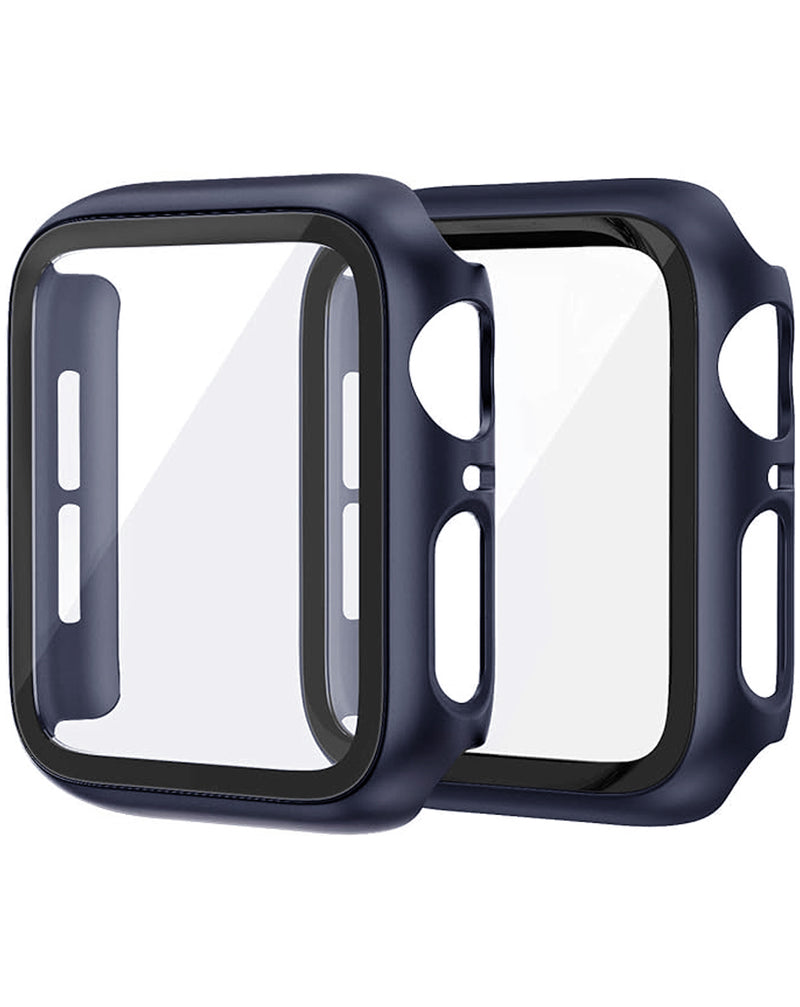 iWatch 46mm Hard PC Bumper Case w/ Tempered Glass