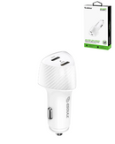 Esoulk Dual USB C+C Car Charger (WHITE) (40W)