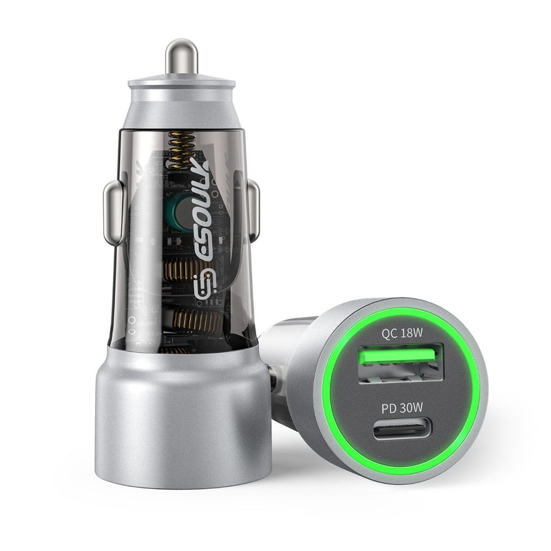Esoulk PD QC USB A+C Car Charger 30W