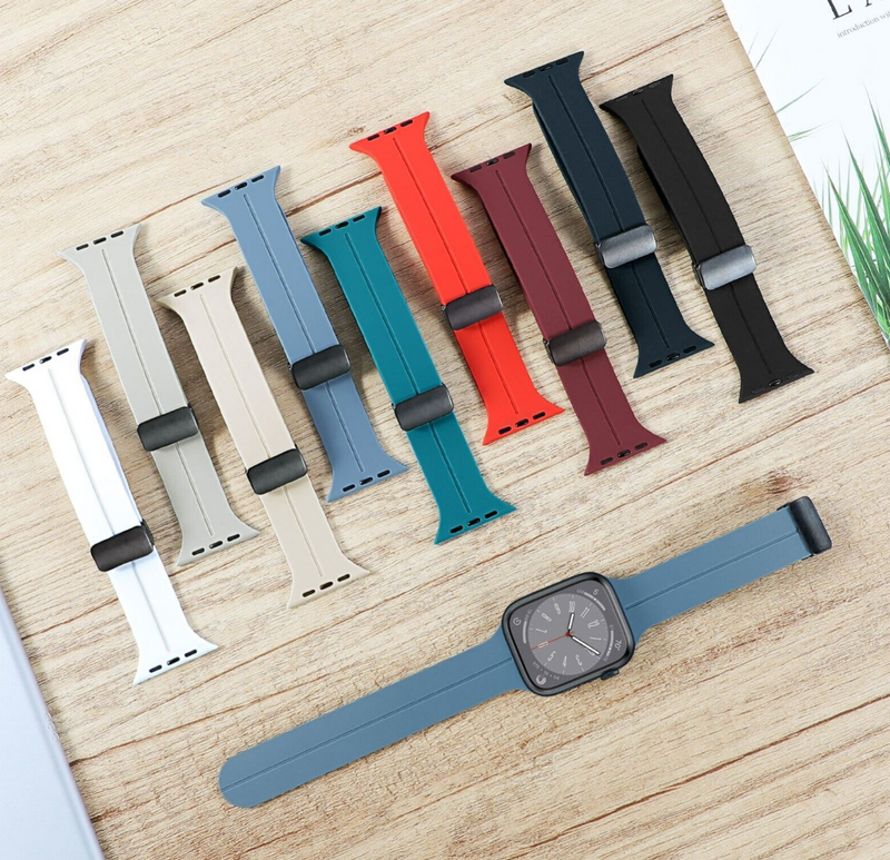 Steel Buckle Silicone iWatch Band