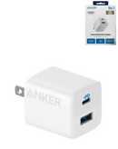 Anker Powerport 323 Dual Port Wall Adapter USB C+A (32W) (WHITE)