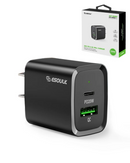 Esoulk USB C+A PD/QC Wall Adapter (20W) (BLACK)