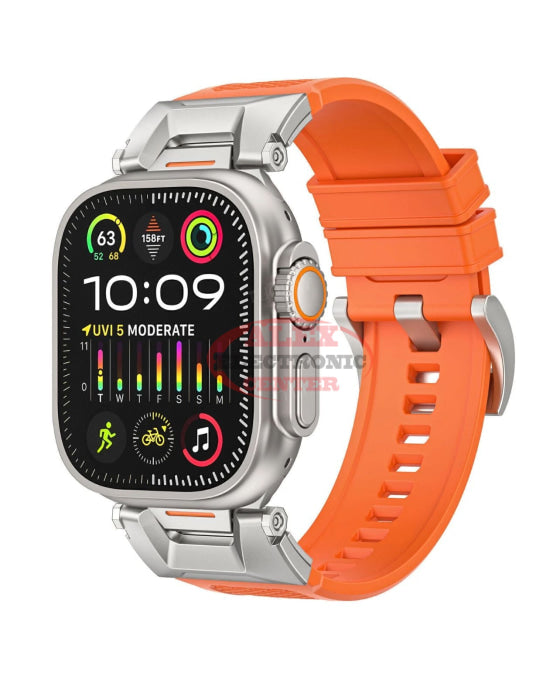 iWatch Metallic Silicone Straps Orange iWatch Band