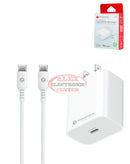 PowerPeak - Ultra Fast Wall Charger w/ USB C-C Cable (WHITE) (6ft) (30W) Cables