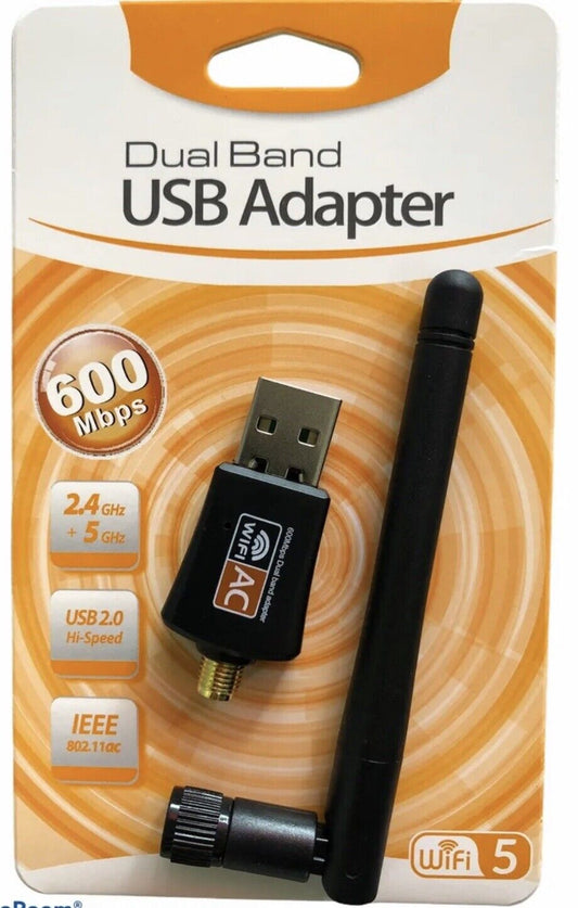 600Mbps Wireless USB WiFi Adapter Dongle