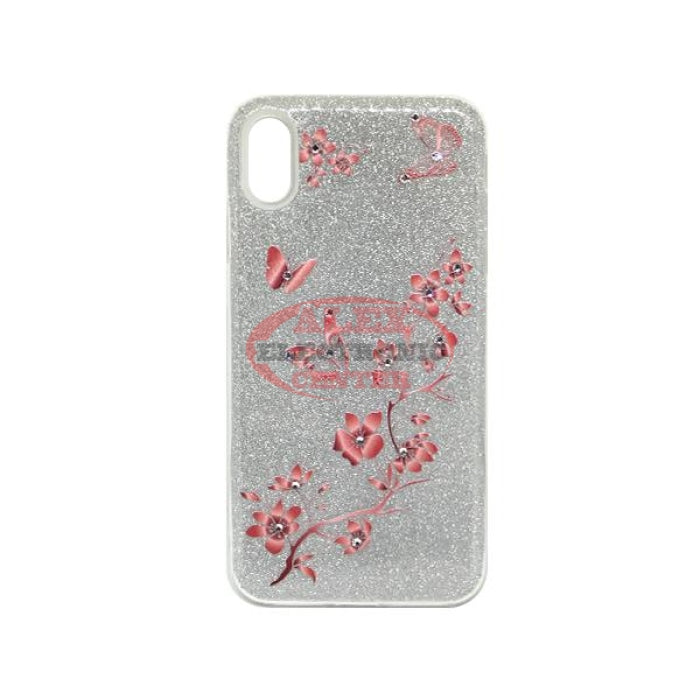 Butterflies In Spring Flowers Full Glitter Hybrid Protector Cover Iphone Xr Case