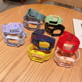 Candy Color Watch Strap Band Silicone 38/40 Mm / Black Iwatch