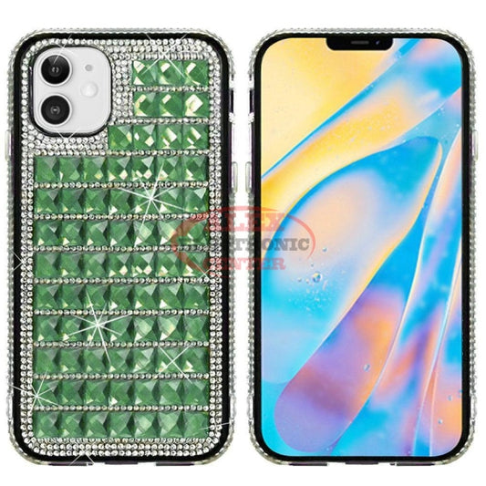 Case 3D Bling Diamonds Rhinestone Iphone 12 (6.1) / Green