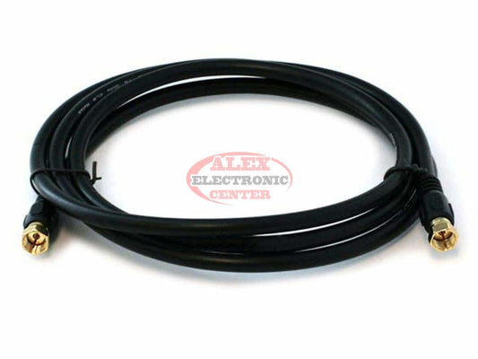 Coaxial Cable 6Ft With F Type Connector - Black Cables
