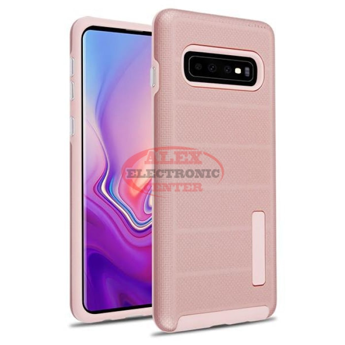 Dots Textured/fusion Protector Cover Samsung S10 / Rose Gold Case