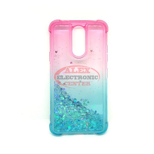 Gradient Glitter Case Samsung J7 2018 / Pink/blue