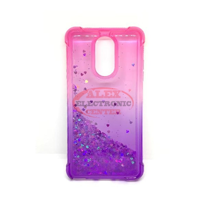 Gradient Glitter Case Samsung J7 2018 / Pink/purple