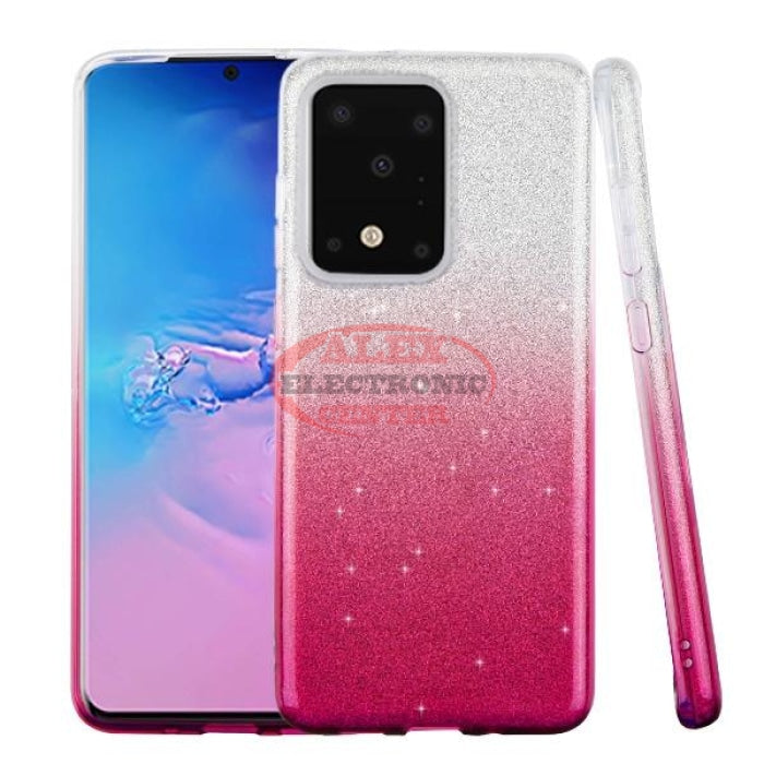 Gradient Glitter Hybrid Protector Cover Pink / Samsung S20 Ultra Case