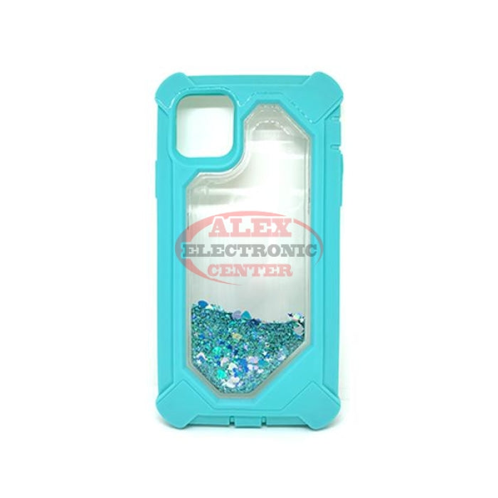 Hardcase With Glitter Iphone 11 / Blue Accessories