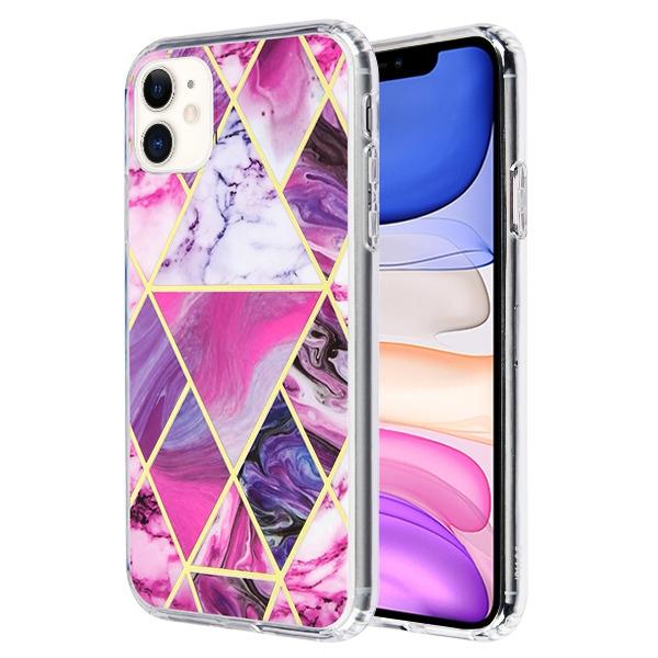 Marbling Fusion Protector Cover Iphone 11 / Purple Case