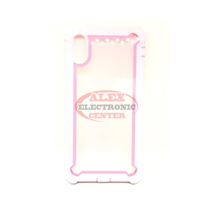 Iphone Tpu+Bumper Shockproof Case Xs Max / Pink & White