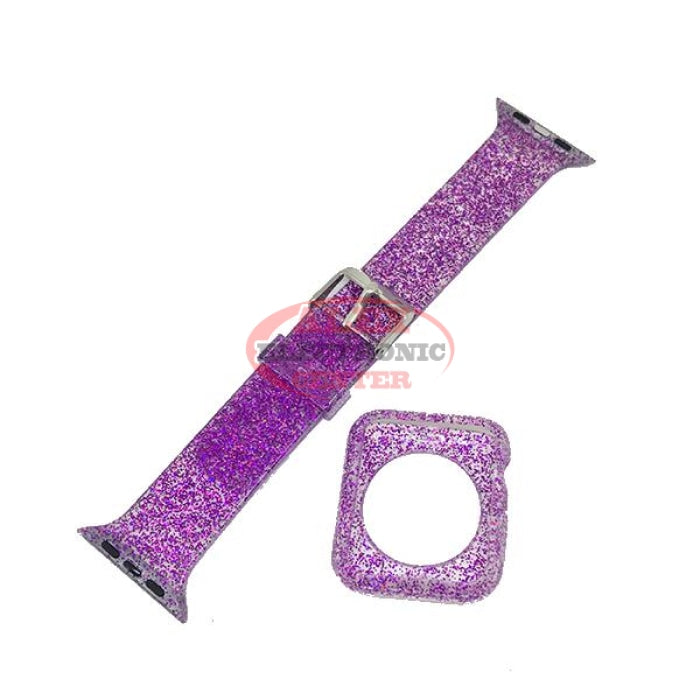 Iwatch Silicone With Glitter Bands 38/40 / Purple Accessories