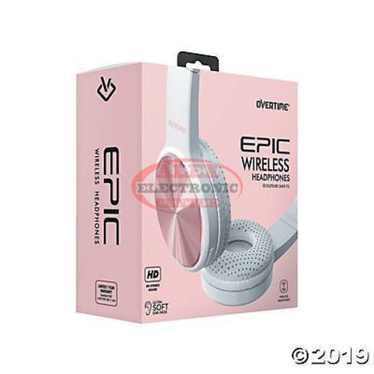 Overtime Epic Wireless Headphones Pink Audio Devices