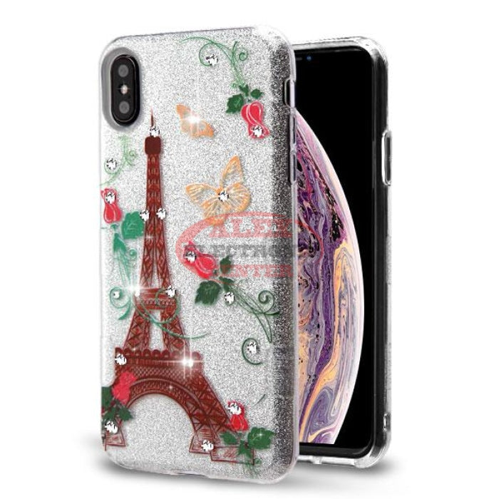 Paris Monarch Butterflies Dimonds Full Glitter Cover Case