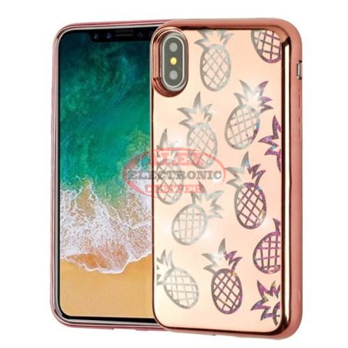 Rose Gold Electroplating/pineapple/purple Confetti Quicksand Glitter Case