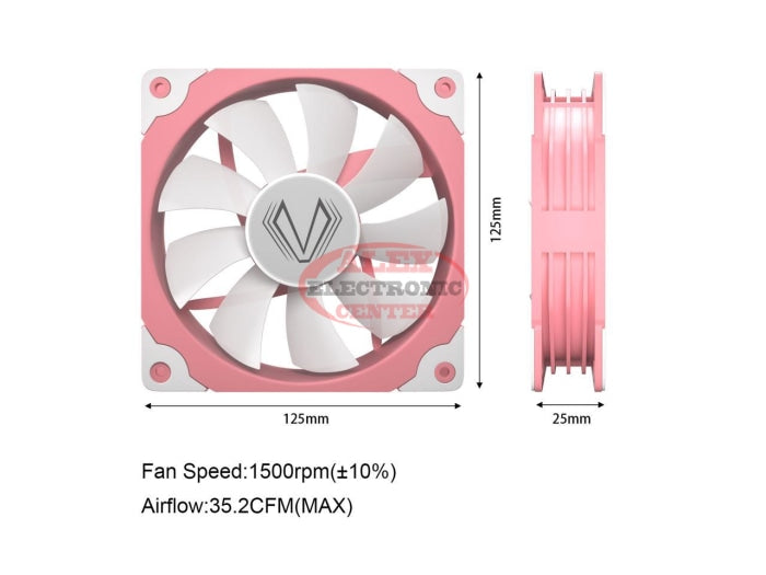 Vetroo Sakura Pink Frame 120Mm Case Fan Computers