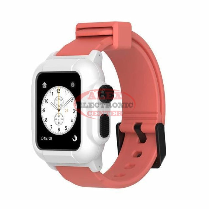 Waterproof Iwatch Band 42Mm / Papaya /white