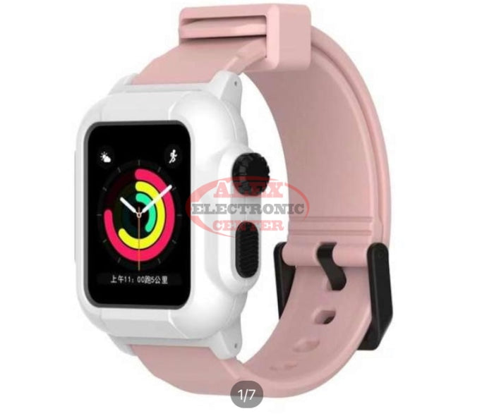 Waterproof Iwatch Band 44Mm / Pink White