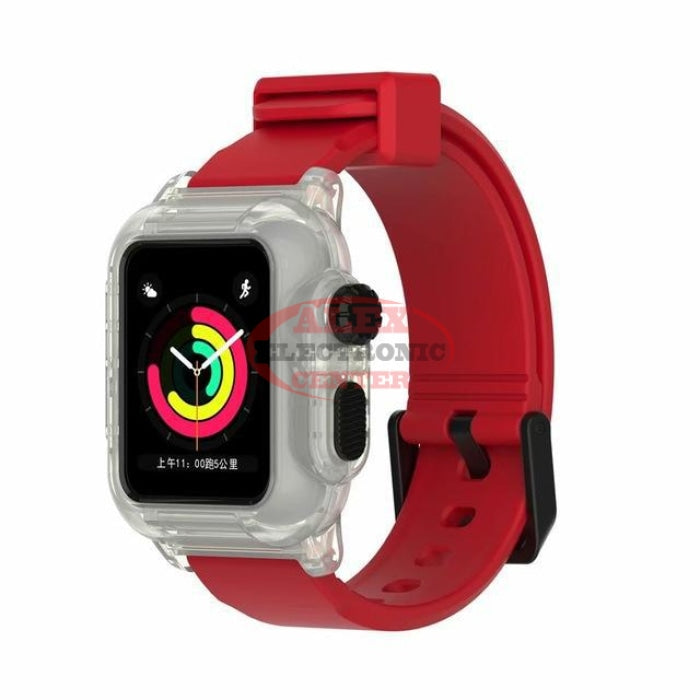 Waterproof Iwatch Band 44Mm / Red White